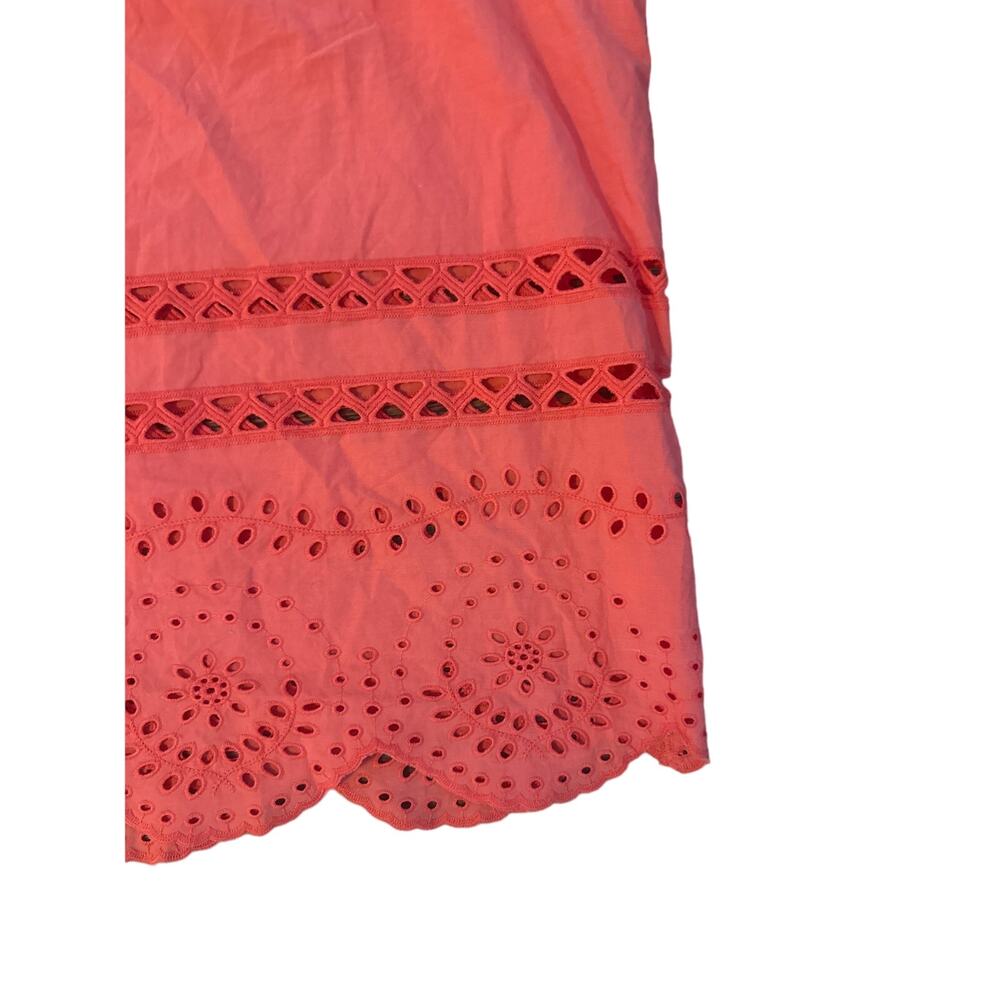 Madewell Coral Eyelet Blouse - Picture 3 of 5